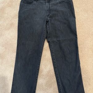 Brioni Dark Wash  Black Denim Jeans. Five pocket style, straight legs.